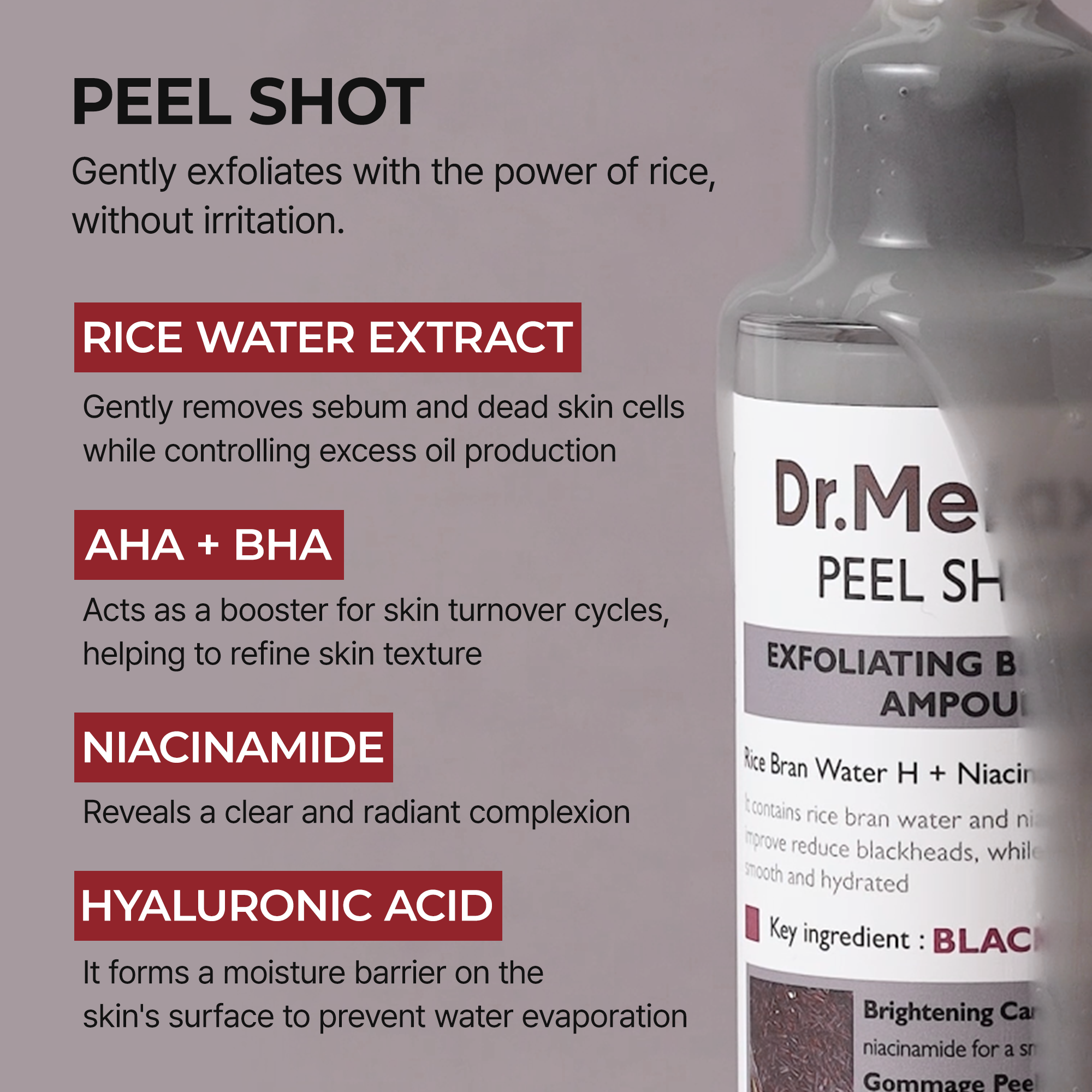 Peel Shot Glow Black Rice Ampoule